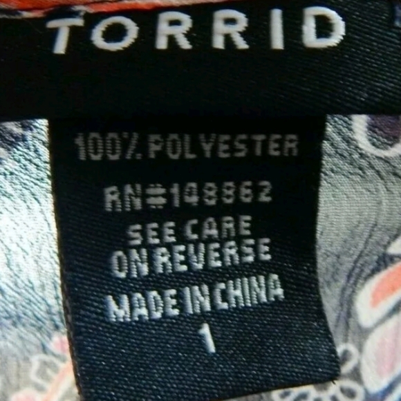 Torrid Sheer Paisley Chiffon Babydoll Tank - Picture 3 of 5